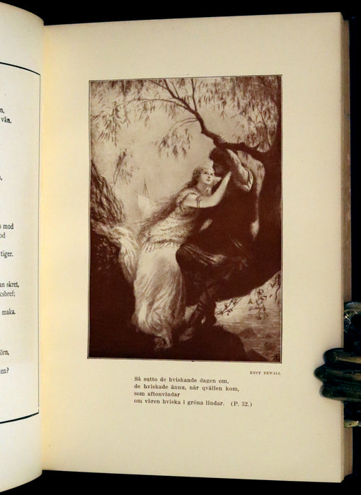 1909 Rare Swedish Edition with notes in English - Frithiof's Saga: A Legend of Ancient Norway. Viking Tales of the North.