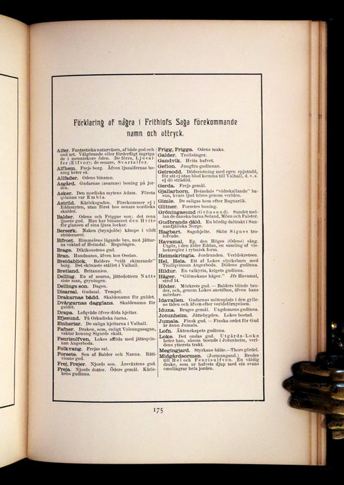 1909 Rare Swedish Edition with notes in English - Frithiof's Saga: A Legend of Ancient Norway. Viking Tales of the North.