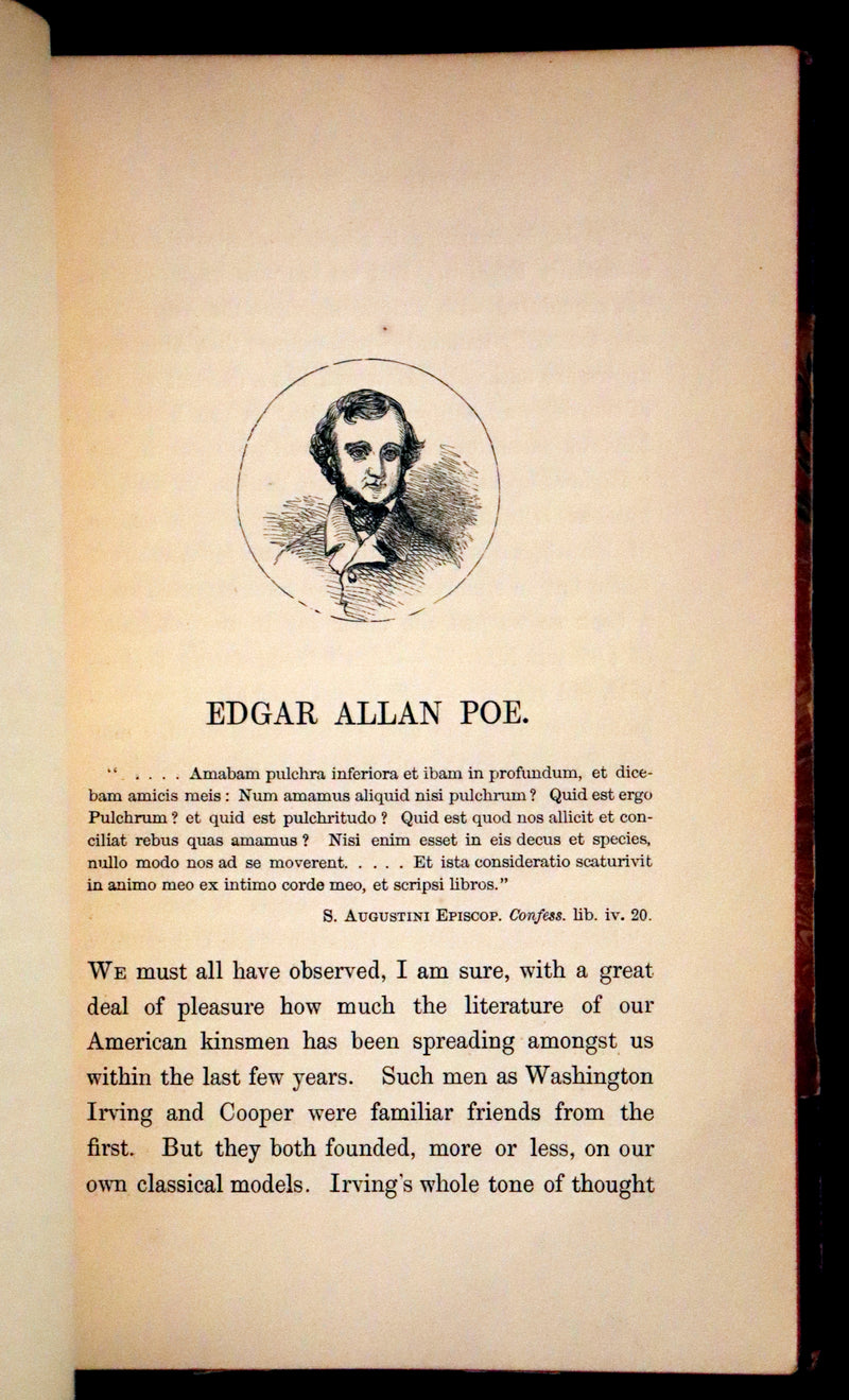 1853 Scarce First UK Edition - The Poetical Works of Edgar Allan Poe, illustrated.