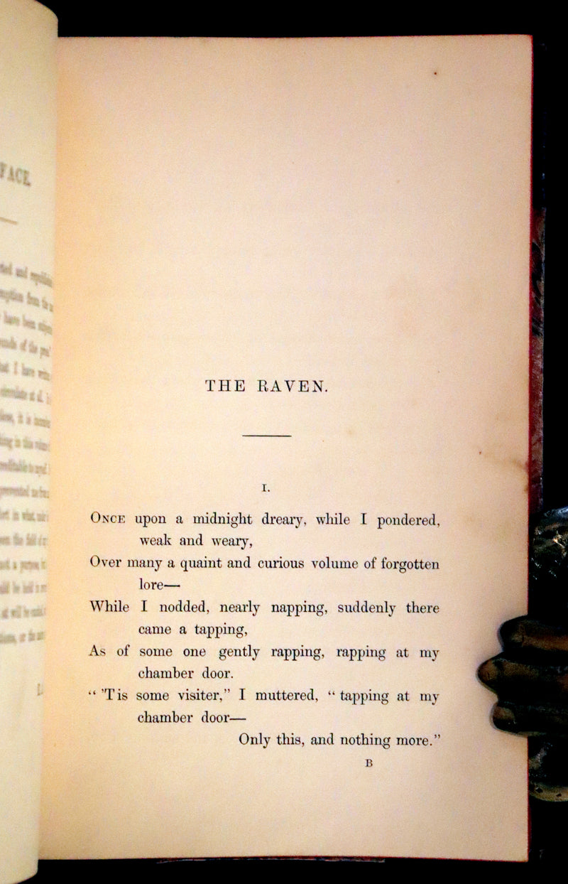 1853 Scarce First UK Edition - The Poetical Works of Edgar Allan Poe, illustrated.