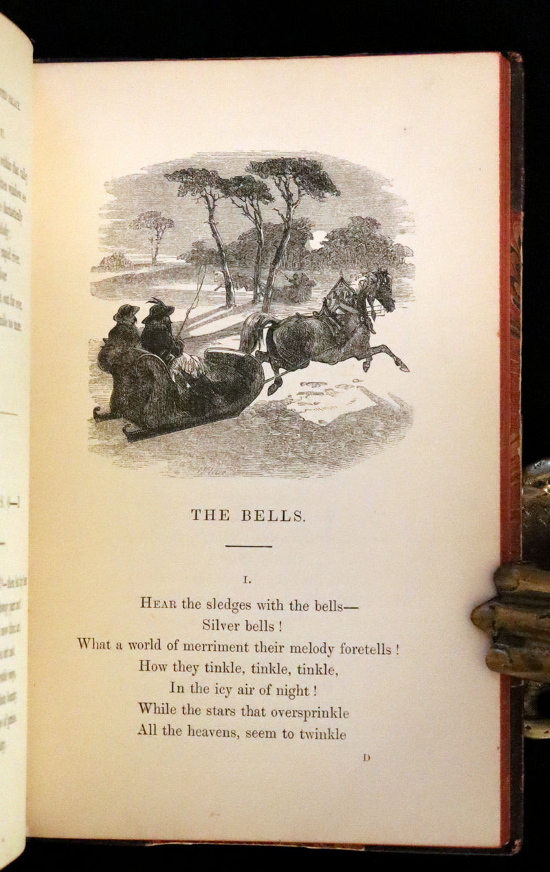 1853 Scarce First UK Edition - The Poetical Works of Edgar Allan Poe, illustrated.