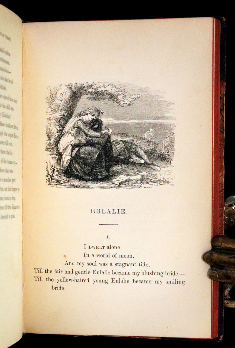1853 Scarce First UK Edition - The Poetical Works of Edgar Allan Poe, illustrated.