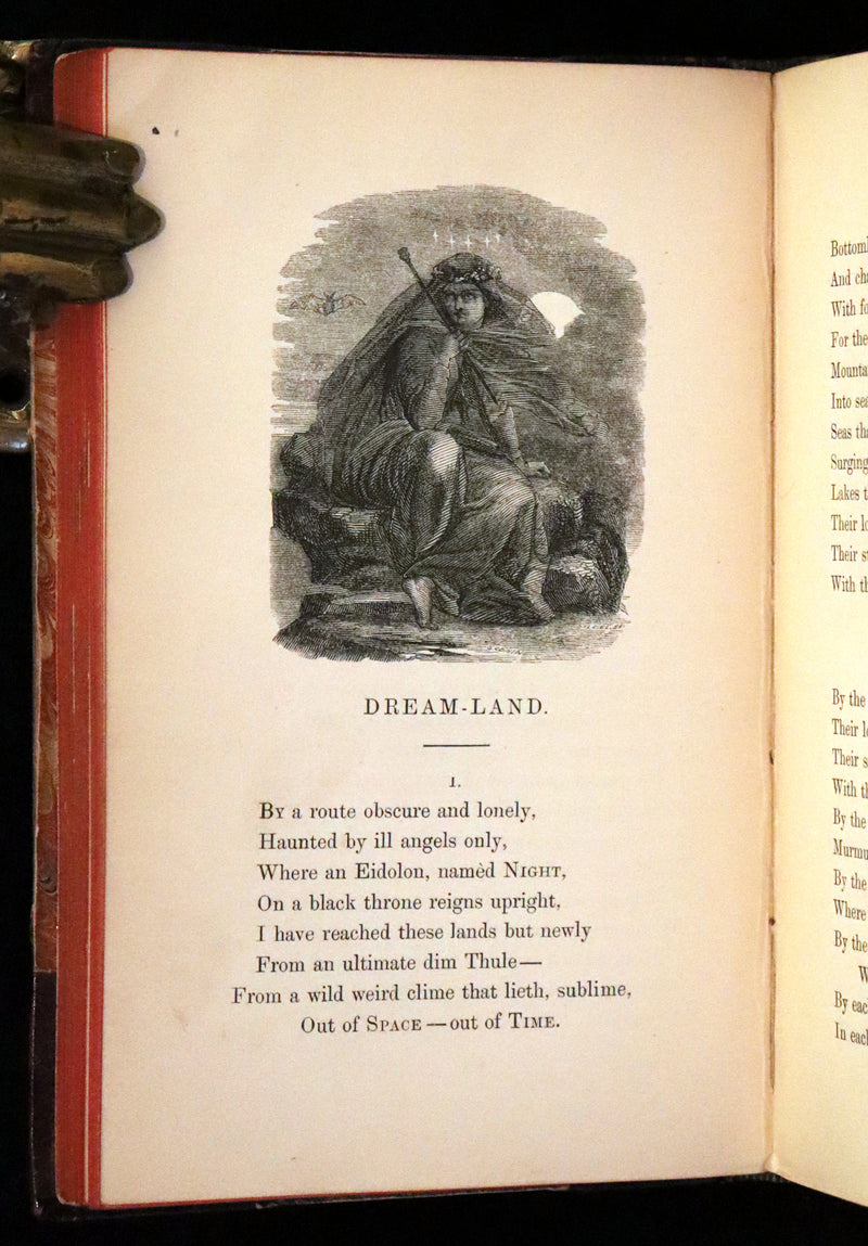 1853 Scarce First UK Edition - The Poetical Works of Edgar Allan Poe, illustrated.