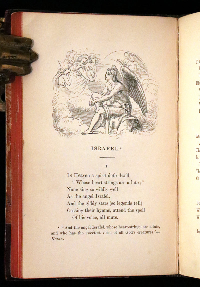 1853 Scarce First UK Edition - The Poetical Works of Edgar Allan Poe, illustrated.