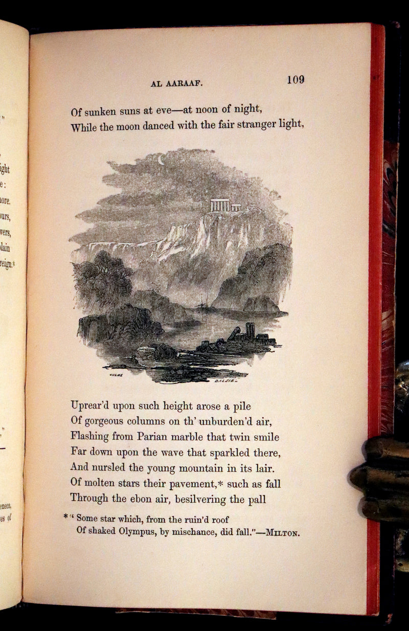 1853 Scarce First UK Edition - The Poetical Works of Edgar Allan Poe, illustrated.