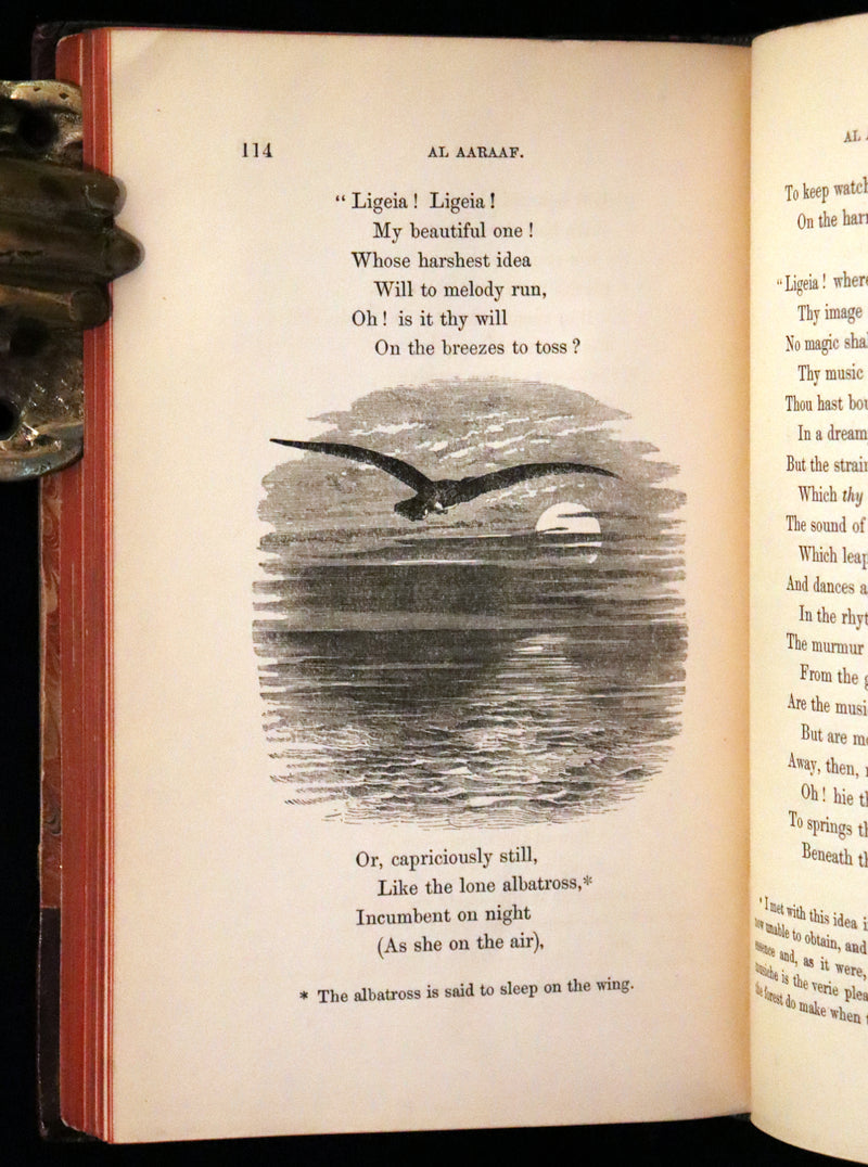 1853 Scarce First UK Edition - The Poetical Works of Edgar Allan Poe, illustrated.