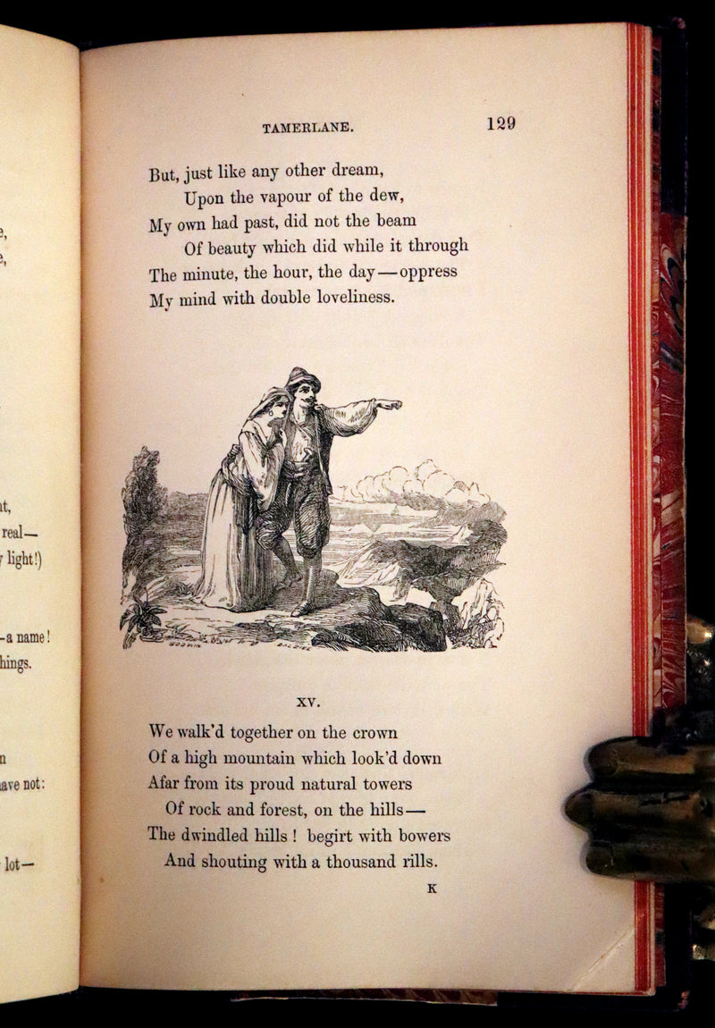 1853 Scarce First UK Edition - The Poetical Works of Edgar Allan Poe, illustrated.