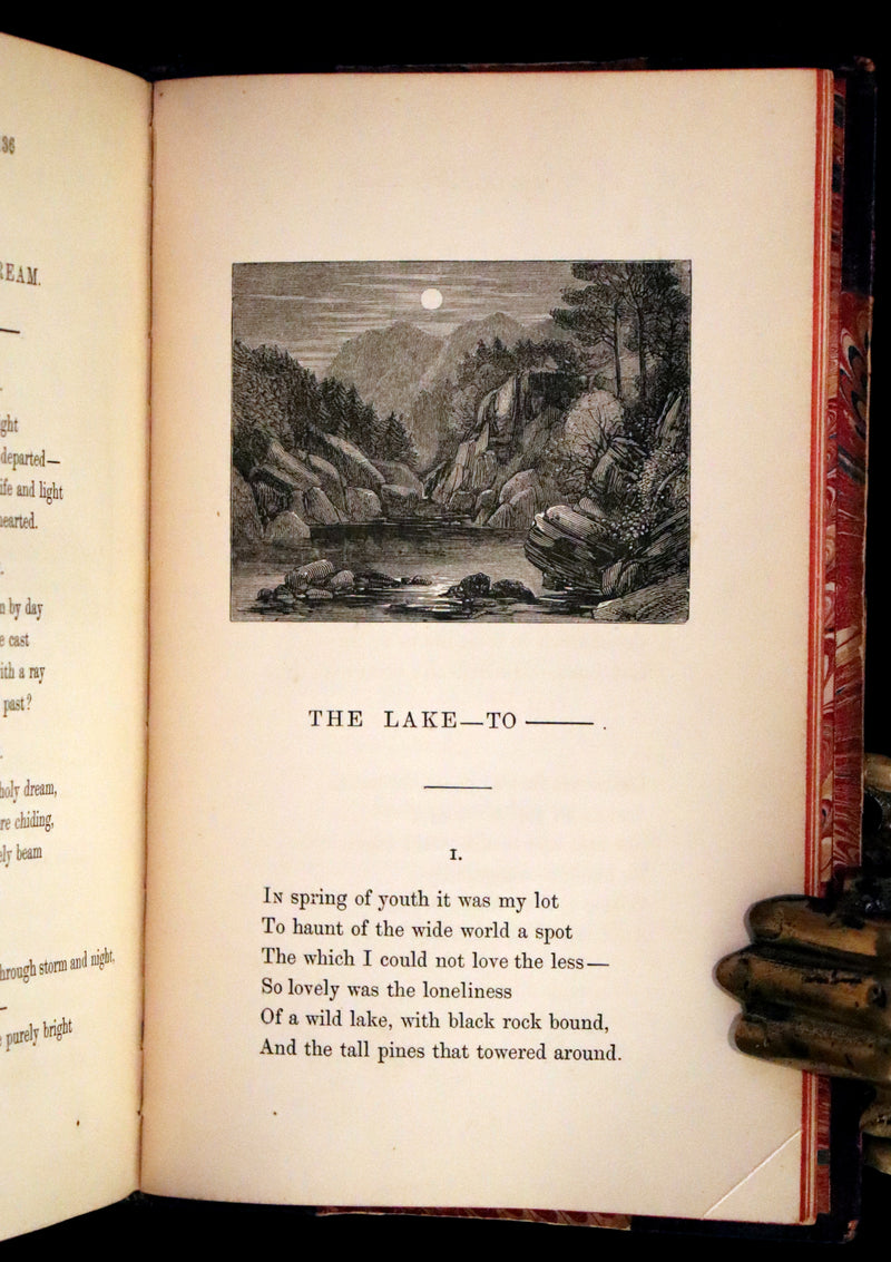 1853 Scarce First UK Edition - The Poetical Works of Edgar Allan Poe, illustrated.