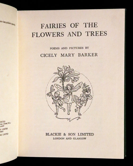 1950 Rare First Edition - Fairies of the Flowers and Trees by Cicely Mary Barker.