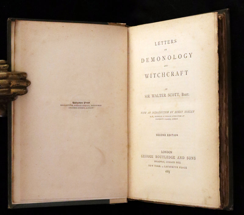 1885 Rare Book - Demonology and Witchcraft, Witches and Fairies by Sir Walter Scott.