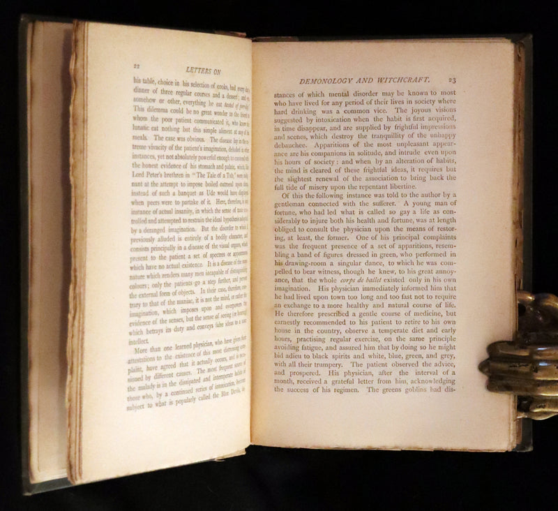 1885 Rare Book - Demonology and Witchcraft, Witches and Fairies by Sir Walter Scott.