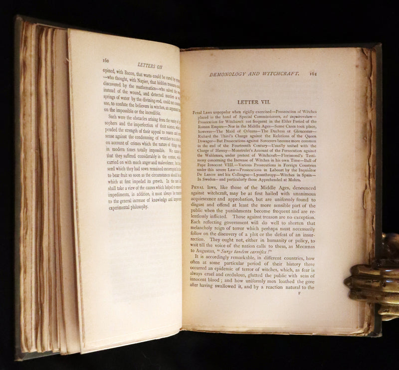 1885 Rare Book - Demonology and Witchcraft, Witches and Fairies by Sir Walter Scott.