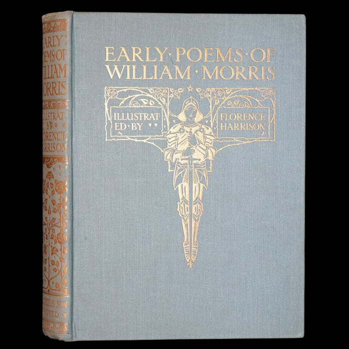 1914 Rare First Edition - Early Poems of William Morris Illustrated by Pre-Raphaelite Florence Harrison.