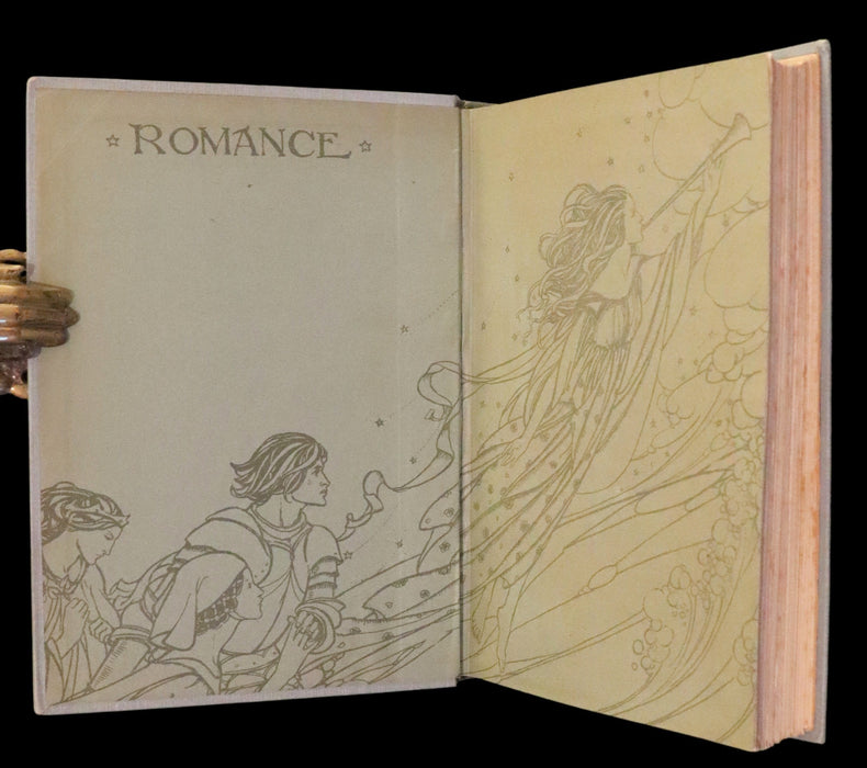 1914 Rare First Edition - Early Poems of William Morris Illustrated by Pre-Raphaelite Florence Harrison.