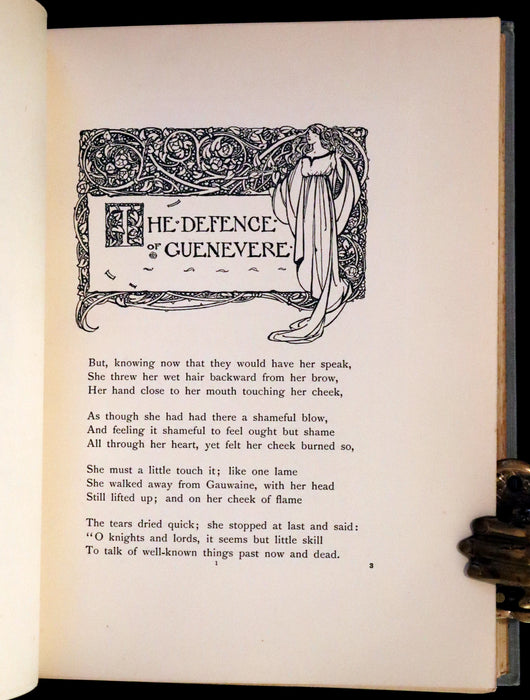 1914 Rare First Edition - Early Poems of William Morris Illustrated by Pre-Raphaelite Florence Harrison.