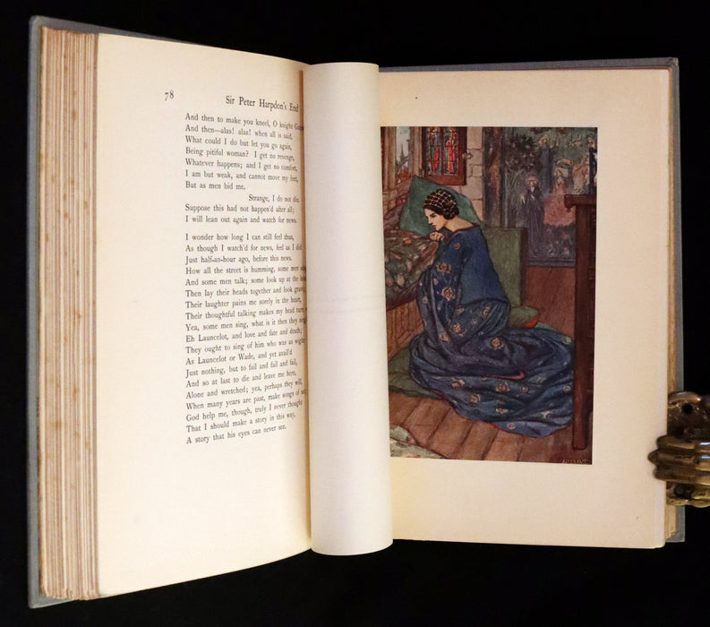 1914 Rare First Edition - Early Poems of William Morris Illustrated by Pre-Raphaelite Florence Harrison.