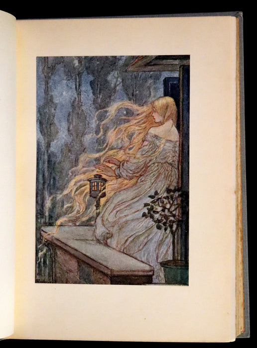 1914 Rare First Edition - Early Poems of William Morris Illustrated by Pre-Raphaelite Florence Harrison.