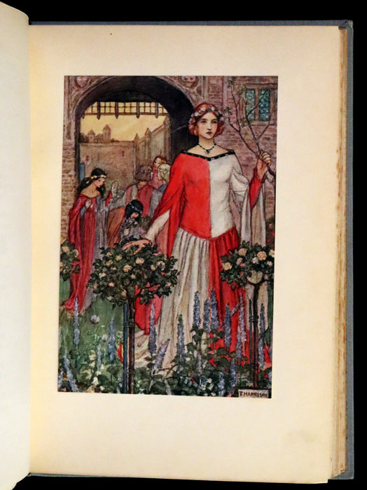 1914 Rare First Edition - Early Poems of William Morris Illustrated by Pre-Raphaelite Florence Harrison.