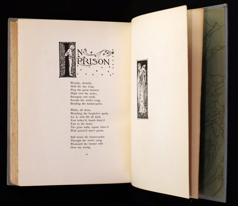 1914 Rare First Edition - Early Poems of William Morris Illustrated by Pre-Raphaelite Florence Harrison.