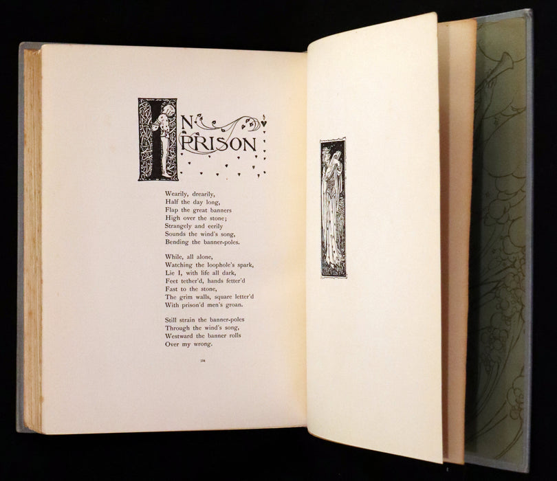 1914 Rare First Edition - Early Poems of William Morris Illustrated by Pre-Raphaelite Florence Harrison.