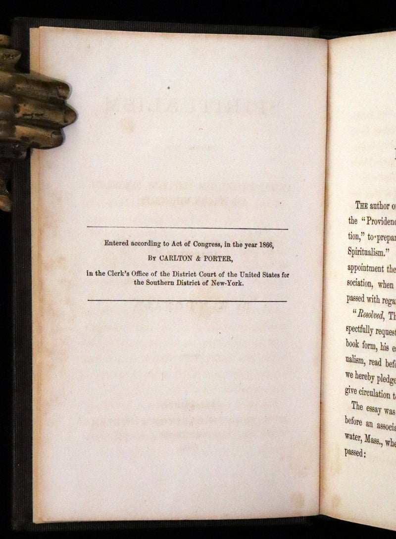 1866 Scarce First Edition - Spiritualism Identical with Ancient Sorcery, New Testament Demonology, and Modern Witchcraft.