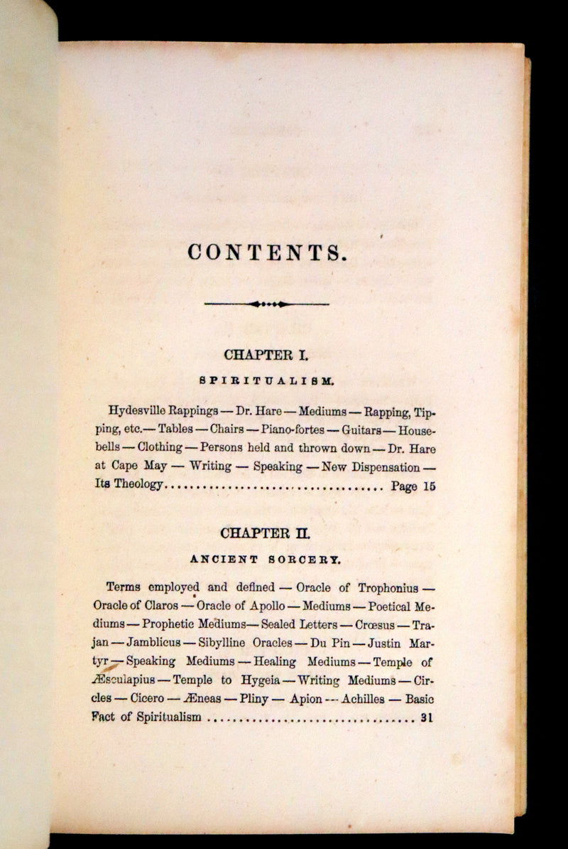 1866 Scarce First Edition - Spiritualism Identical with Ancient Sorcery, New Testament Demonology, and Modern Witchcraft.