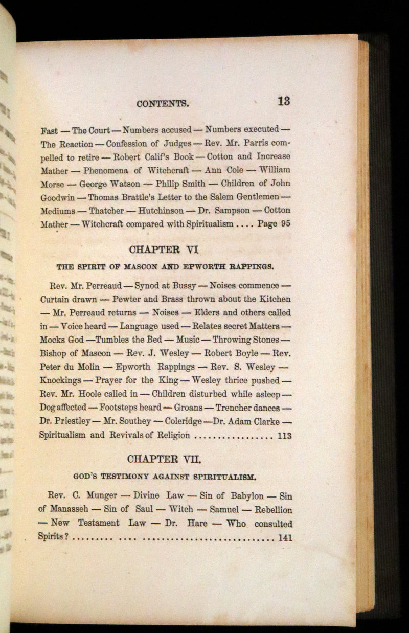 1866 Scarce First Edition - Spiritualism Identical with Ancient Sorcery, New Testament Demonology, and Modern Witchcraft.