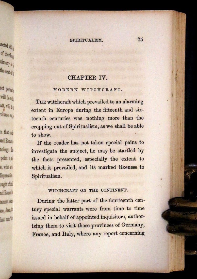 1866 Scarce First Edition - Spiritualism Identical with Ancient Sorcery, New Testament Demonology, and Modern Witchcraft.