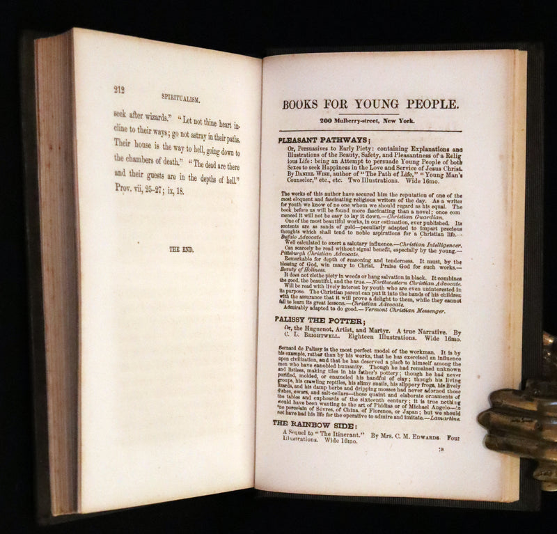 1866 Scarce First Edition - Spiritualism Identical with Ancient Sorcery, New Testament Demonology, and Modern Witchcraft.