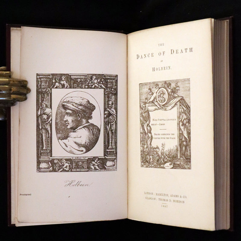 1887 Rare Book -The Dance of Death, Danse Macabre by Hans Holbein, illustrated.