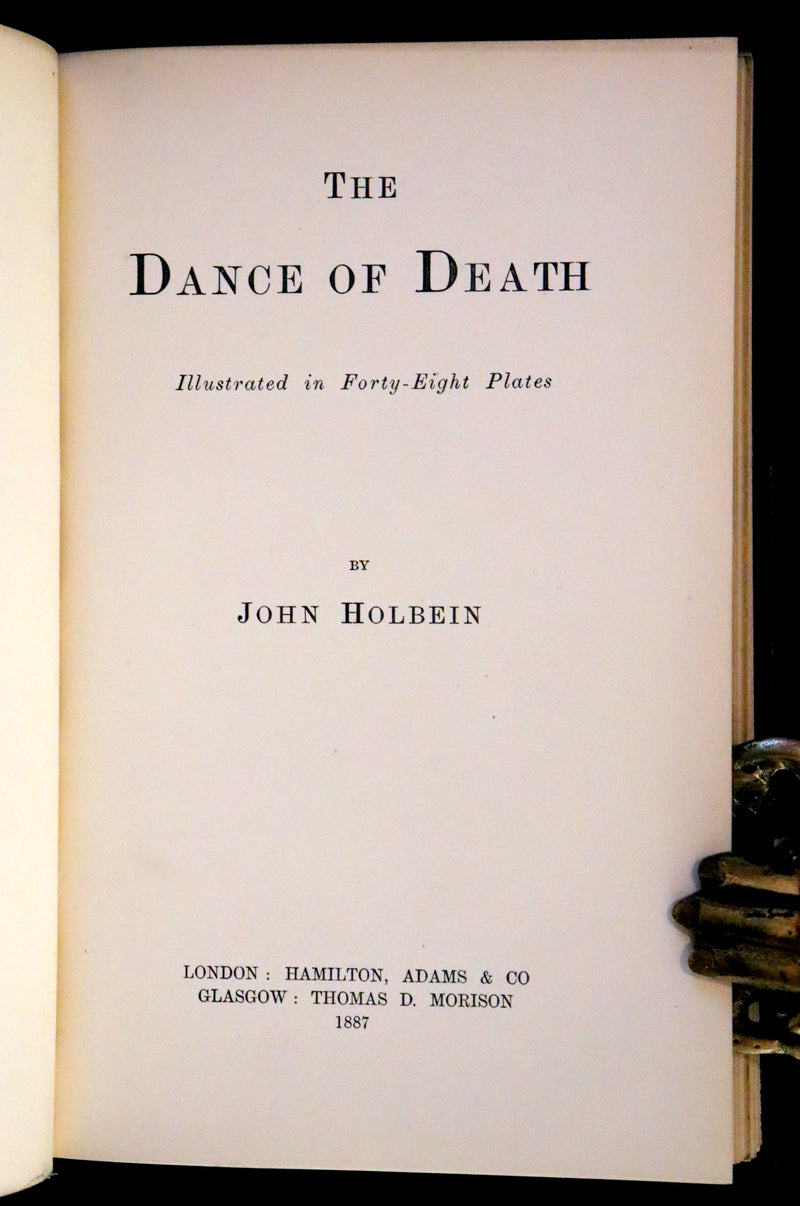 1887 Rare Book -The Dance of Death, Danse Macabre by Hans Holbein, illustrated.