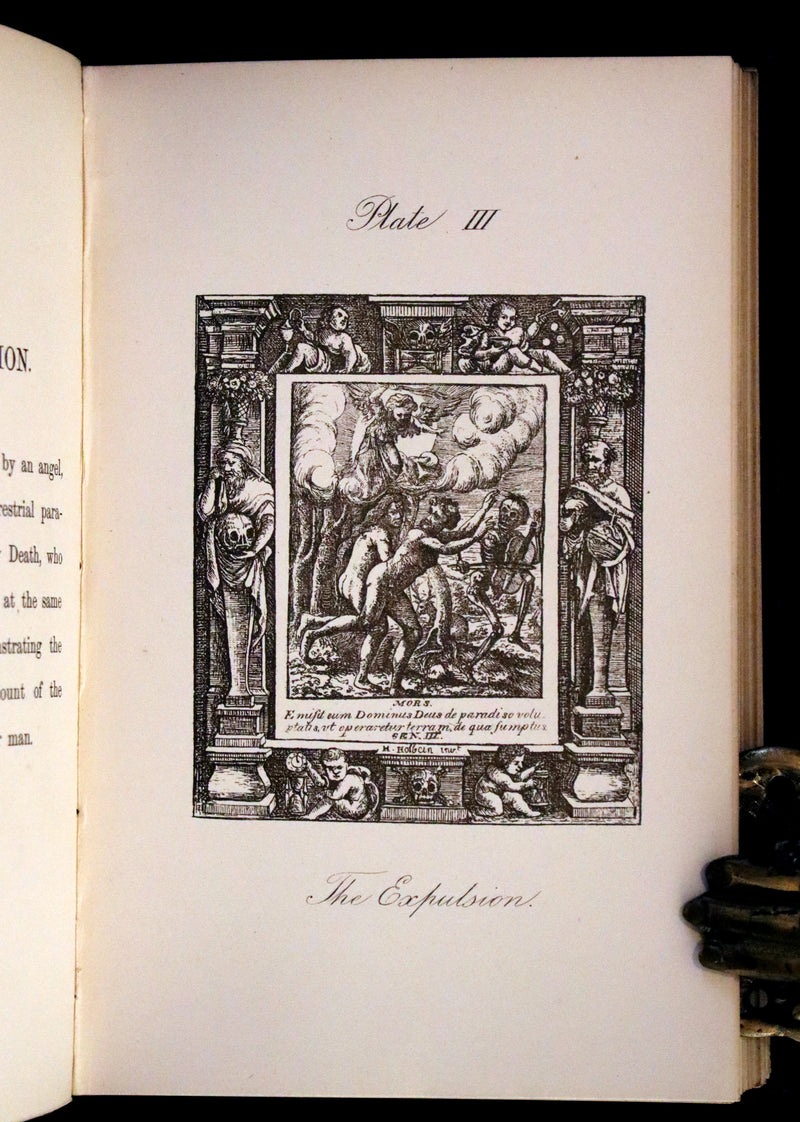 1887 Rare Book -The Dance of Death, Danse Macabre by Hans Holbein, illustrated.
