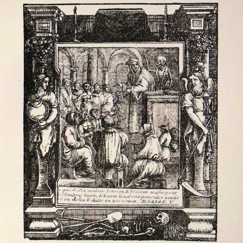 1887 Rare Book -The Dance of Death, Danse Macabre by Hans Holbein, illustrated.