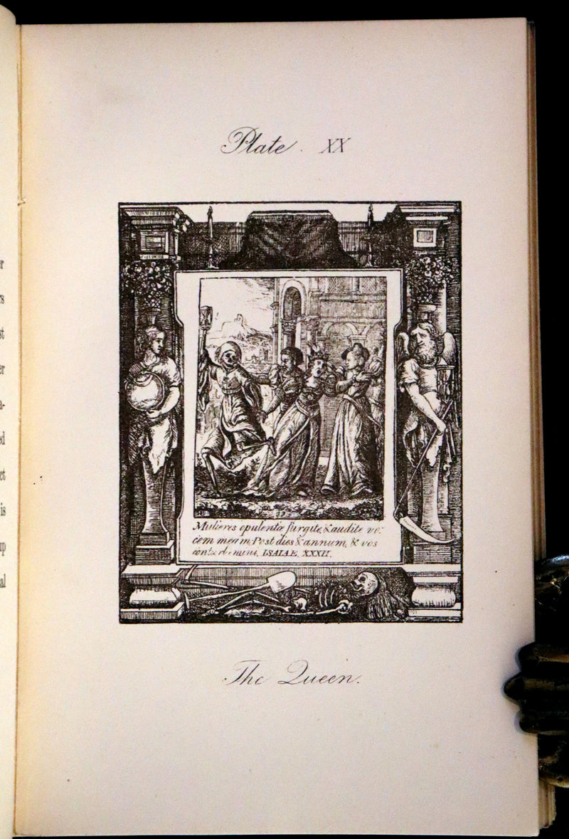 1887 Rare Book -The Dance of Death, Danse Macabre by Hans Holbein, illustrated.