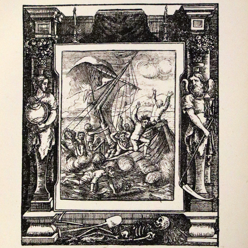 1887 Rare Book -The Dance of Death, Danse Macabre by Hans Holbein, illustrated.