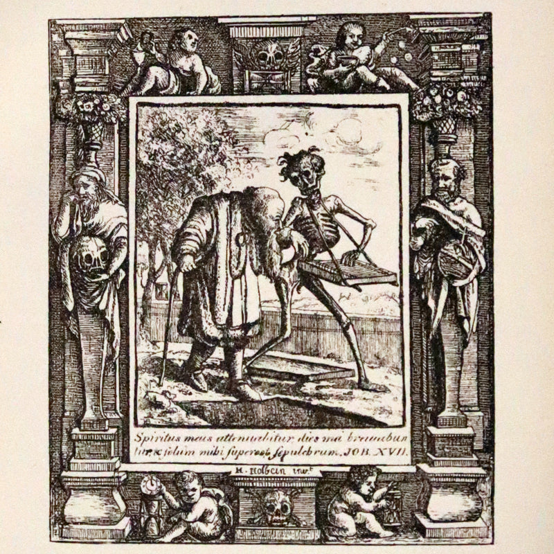 1887 Rare Book -The Dance of Death, Danse Macabre by Hans Holbein, illustrated.
