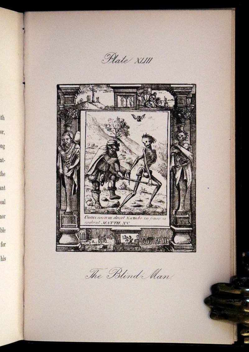 1887 Rare Book -The Dance of Death, Danse Macabre by Hans Holbein, illustrated.