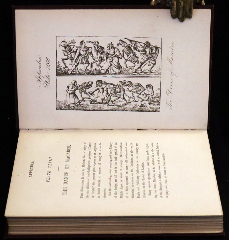 1887 Rare Book -The Dance of Death, Danse Macabre by Hans Holbein, illustrated.