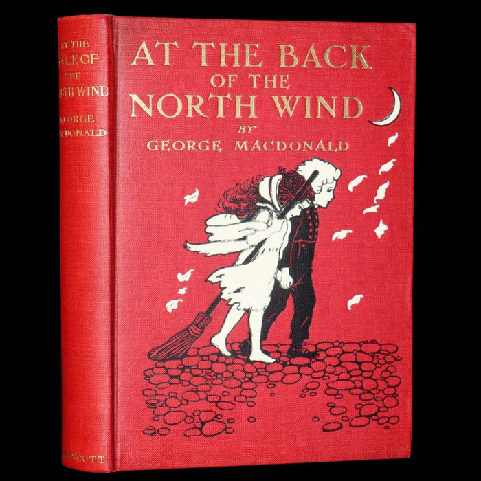 1909 Rare Book - At the Back of the North Wind illustrated by Maria L. Kirk with the Scarce Dust Jacket.