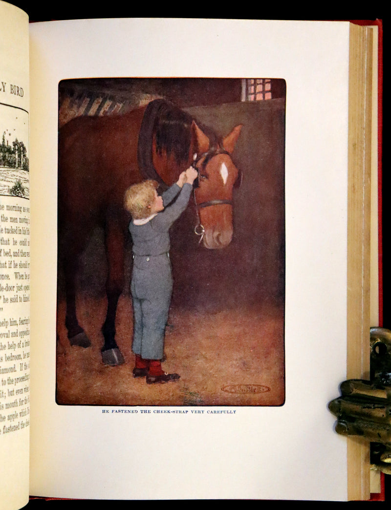1909 Rare Book - At the Back of the North Wind illustrated by Maria L. Kirk with the Scarce Dust Jacket.