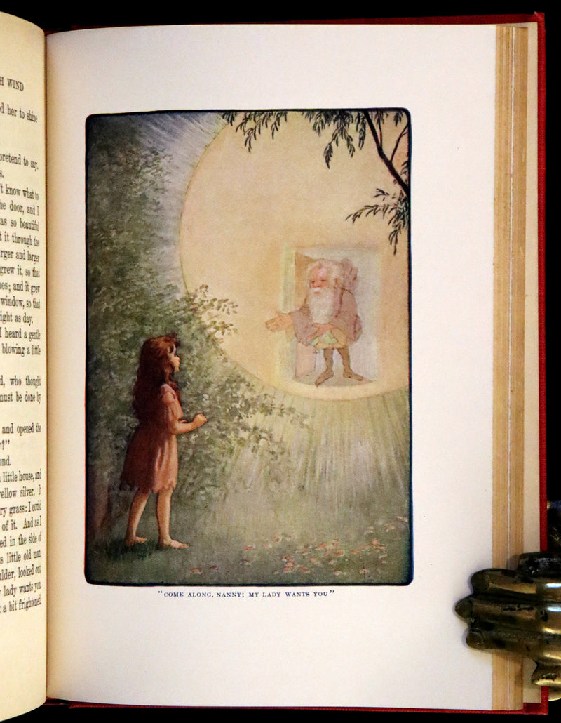 1909 Rare Book - At the Back of the North Wind illustrated by Maria L. Kirk with the Scarce Dust Jacket.