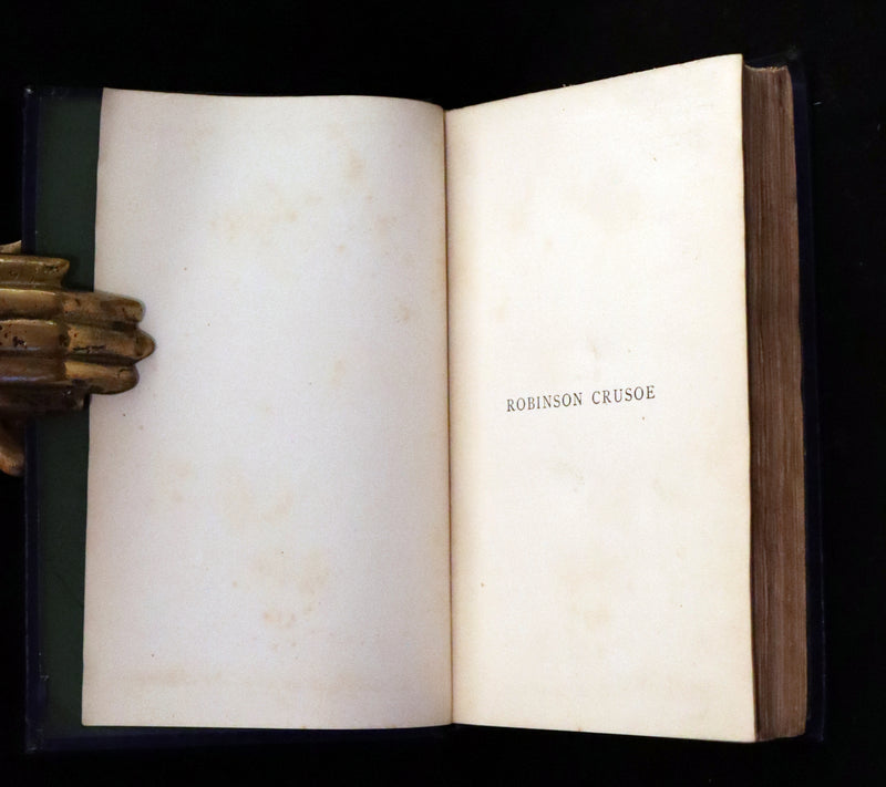 1866 Rare Book - The Life and Strange Surprising Adventures of Robinson Crusoe, edited after the original 1719 edition.