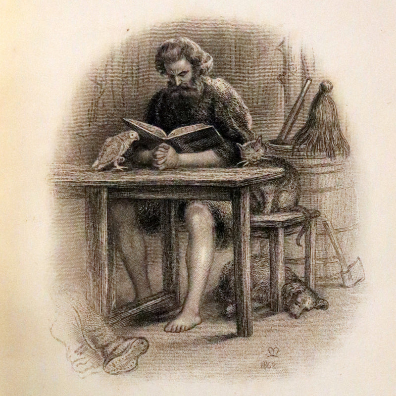 1866 Rare Book - The Life and Strange Surprising Adventures of Robinson Crusoe, edited after the original 1719 edition.
