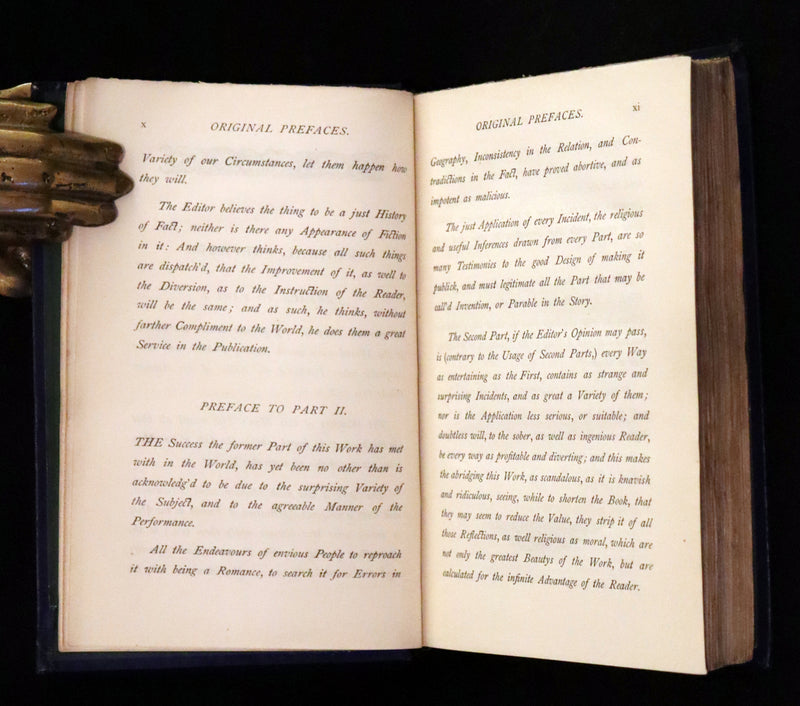 1866 Rare Book - The Life and Strange Surprising Adventures of Robinson Crusoe, edited after the original 1719 edition.