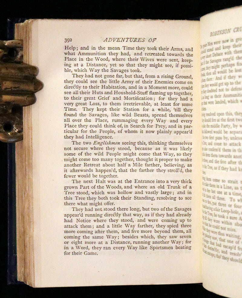 1866 Rare Book - The Life and Strange Surprising Adventures of Robinson Crusoe, edited after the original 1719 edition.