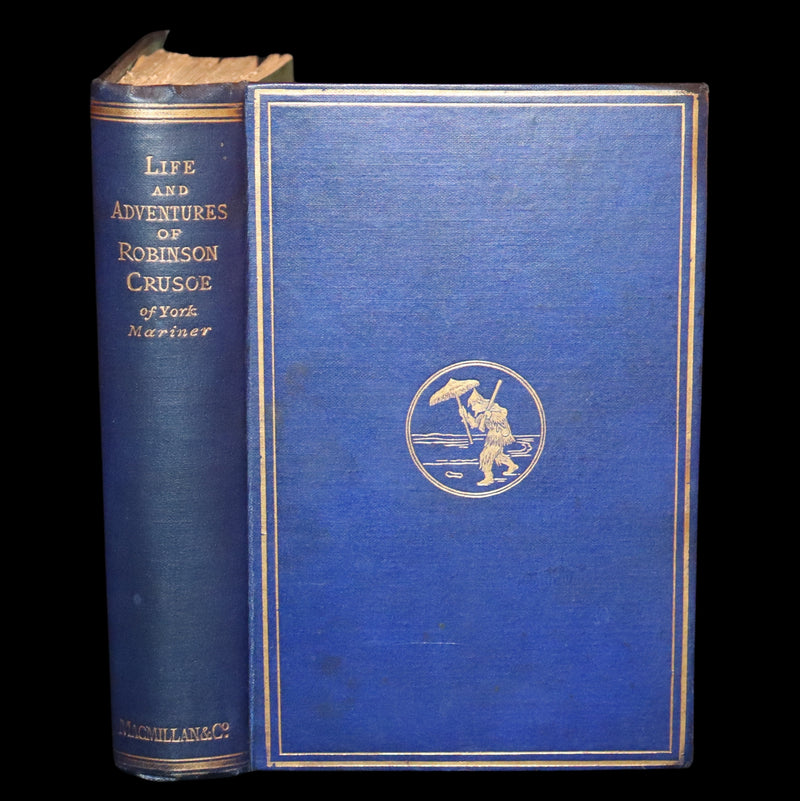 1866 Rare Book - The Life and Strange Surprising Adventures of Robinson Crusoe, edited after the original 1719 edition.
