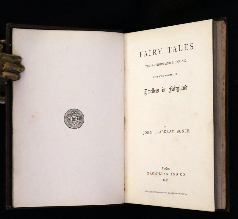 1878 Scarce First Edition - Fairy Tales, Their Origin and Meaning with Some Account of Dwellers in Fairyland.