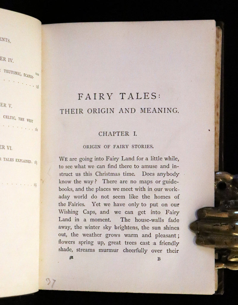 1878 Scarce First Edition - Fairy Tales, Their Origin and Meaning with Some Account of Dwellers in Fairyland.