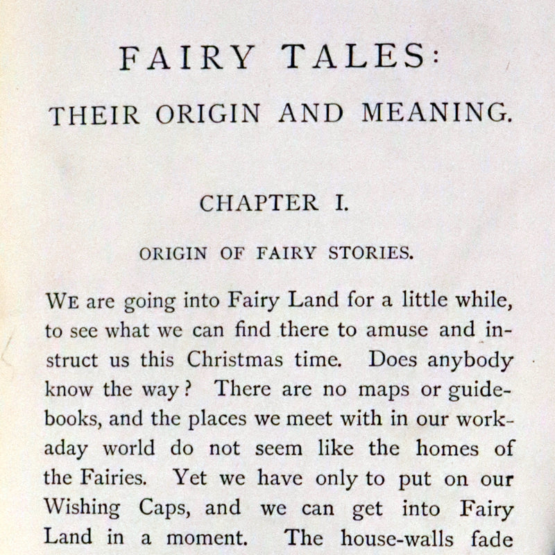 1878 Scarce First Edition - Fairy Tales, Their Origin and Meaning with Some Account of Dwellers in Fairyland.