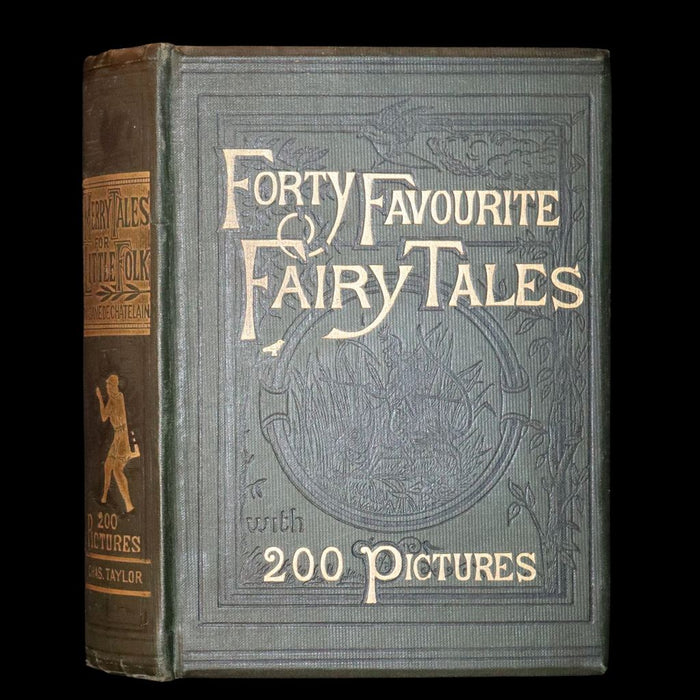 1880 Rare Victorian Book - Forty Favorite Fairy Tales, Merry Tales for Little Folk Illustrated.